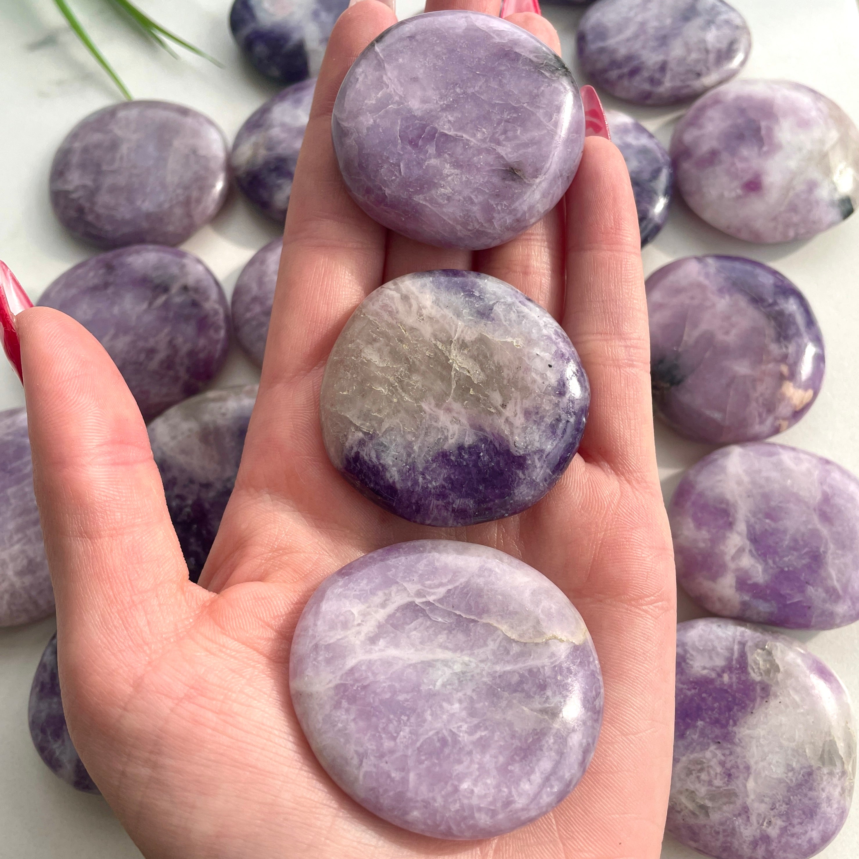 Pocket Palm Stone - Lepidolite Pocket Palm Stone - Lepidolite